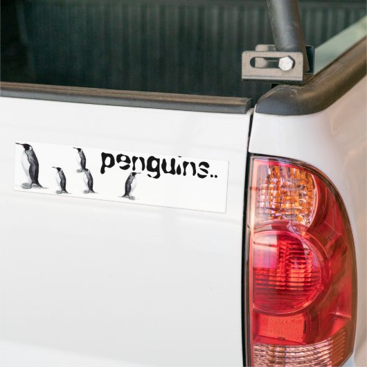 Pinguine. Autoaufkleber (Auf Lkw)
