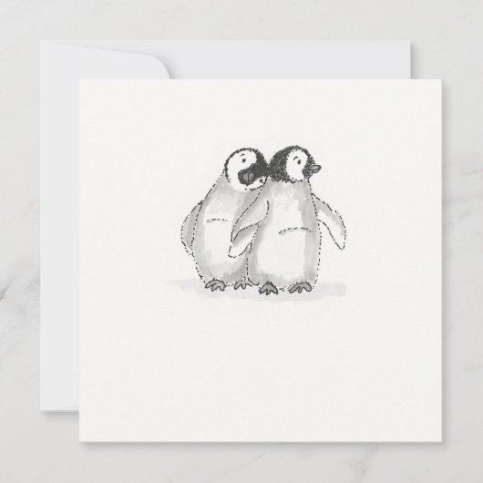 Pinguine-Babykarte Karte (Vorderseite)