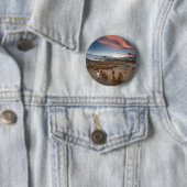 Pinguine bei Sonnenuntergang Button (Beispiel)