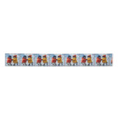 Pinguine beim Eislaufen Satinband (Vorderseite)
