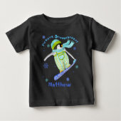 Pinguine beim Spiel, Snowboarder, Säugling T - Shi Baby T-shirt (Vorderseite)