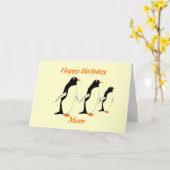 Pinguine Birthday Card Mama Karte (Gelbe Blume)