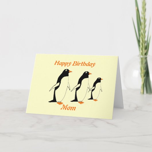Pinguine Birthday Card Mama Karte (Vorderseite)