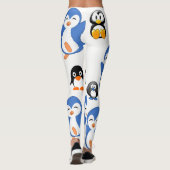 Pinguine, blau-schwarz-Leggings Leggings (Rückseite)