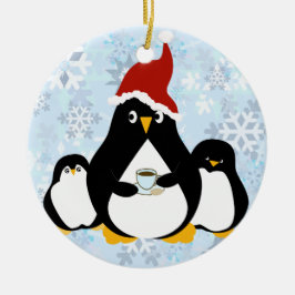 Pinguine brauchen auch Breaks Keramik Ornament