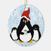 Pinguine brauchen auch Breaks Keramik Ornament (Links)