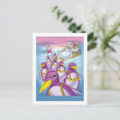 Pinguine_card Postkarte (Stehend Vorderseite)