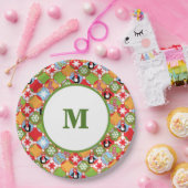 Pinguine Christmas Monogram Pappteller (Party)