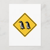 Pinguine Crossing, Traffic Sign, Neuseeland Postkarte (Vorderseite)