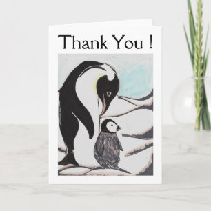 Pinguine Dankeschön Grußkarte Dankeskarte
