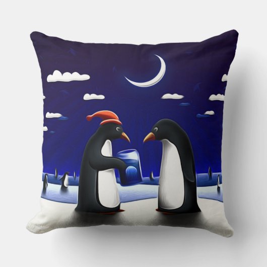 Pinguine Decke Kissen (Vorderseite)