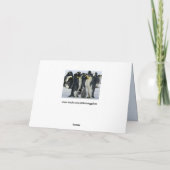 Pinguine der Familie begrüßen Karte (Rückseite)