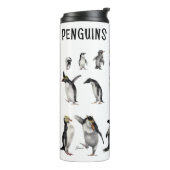 Pinguine der Welt Thermosbecher (Nach links gedreht)