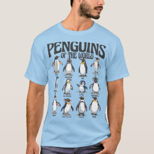 Pinguine der Welt - Vogelarten der Antarktis T-Shirt