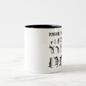 Pinguine der Welt Zweifarbige Tasse (Mittel)