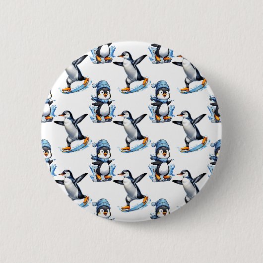 Pinguine Design Button (Vorderseite)