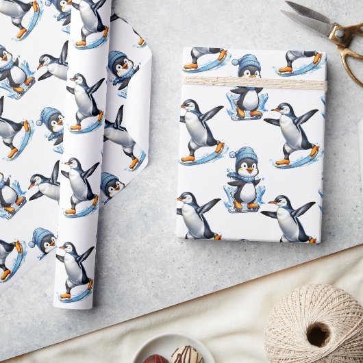 Pinguine Design Geschenkpapier