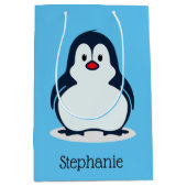 Pinguine Design Geschenktasche Mittlere Geschenktüte (Vorderseite)
