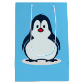 Pinguine Design Geschenktasche Mittlere Geschenktüte (Rückseite)