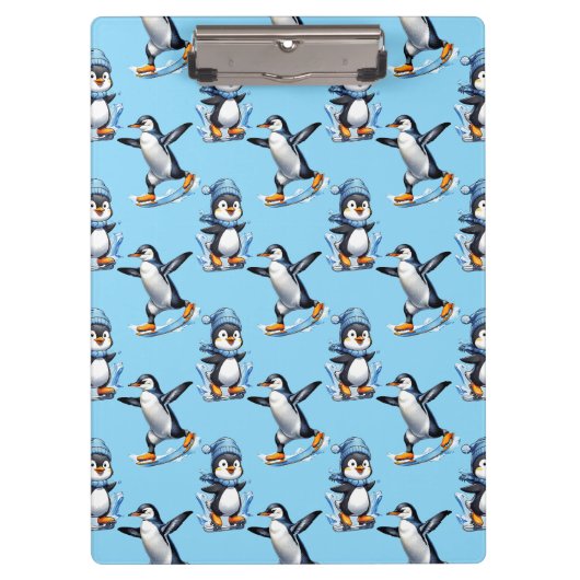 Pinguine Design Klemmbrett (Vorderseite)