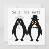 Pinguine Design Save the Date Einladung Hochzeitsf (Vorderseite)
