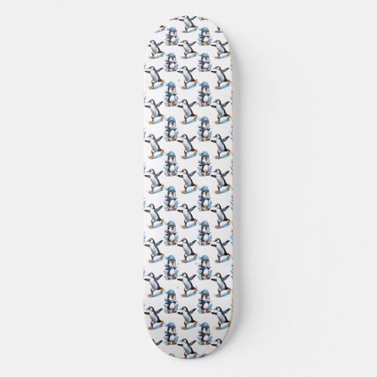 Pinguine Design Skateboard (Vorderseite)