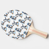 Pinguine Design Tischtennis Schläger (Seitenansicht)
