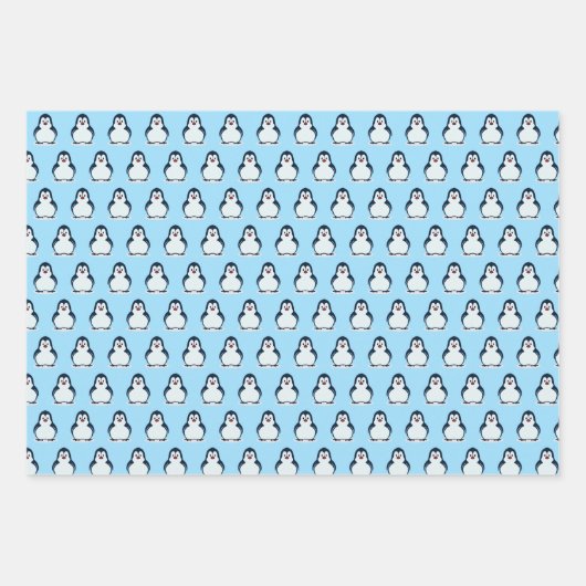 Pinguine Design Wrapping Paper Set Geschenkpapier Set (Vorderseite)