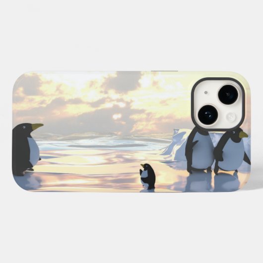 Pinguine, die auf einer Eisscholle abkühlen Case-Mate iPhone Hülle (Rückseite (Horizontal))