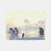 Pinguine, die auf einer Eisscholle abkühlen Fleecedecke (Vorderseite (Horizontal))