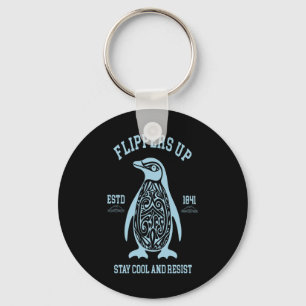 Pinguine, die aufstehen, Bleibe Cool und widersteh Schlüsselanhänger