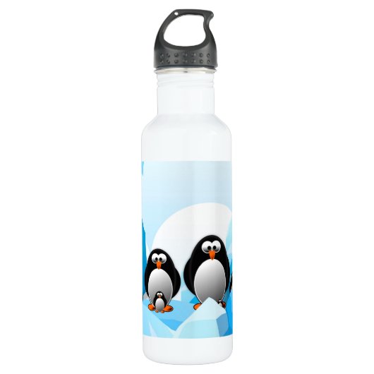 Pinguine Edelstahlflasche (Vorderseite)
