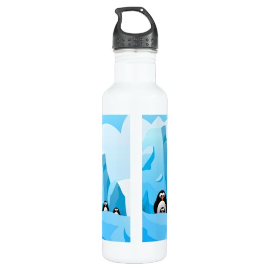 Pinguine Edelstahlflasche (Rückseite)