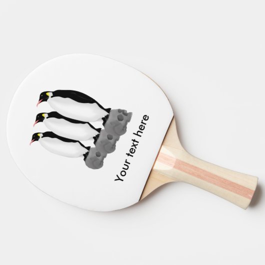 Pinguine erben die Erde Tischtennis Schläger (Seitenansicht)