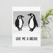 Pinguine Feiertagskarte (Stehend Vorderseite)