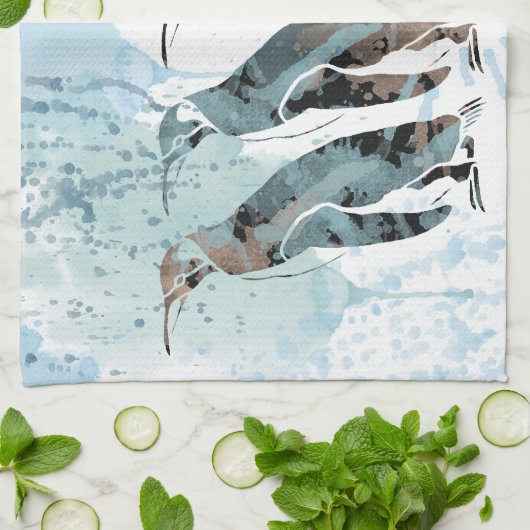 Pinguine Friends Forever Geschirrtuch (Gefaltet)