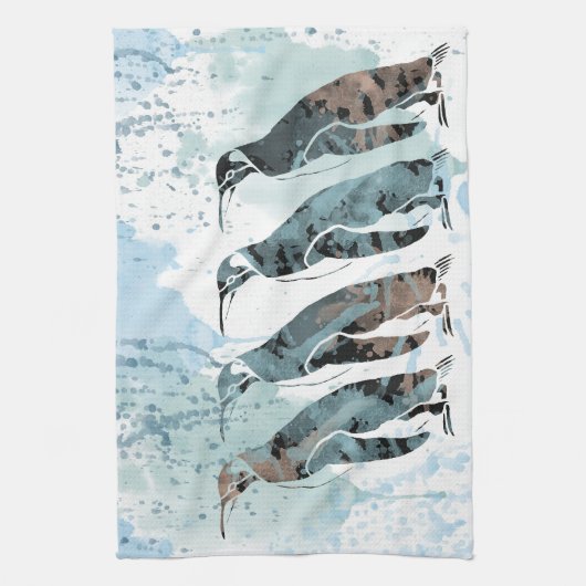 Pinguine Friends Forever Geschirrtuch (Vertikal)