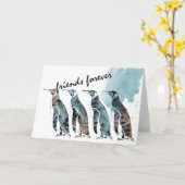 Pinguine Friends Forever Karte (Gelbe Blume)