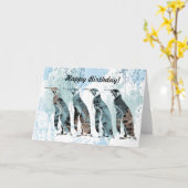 Pinguine Friends Forever Karte (Gelbe Blume)