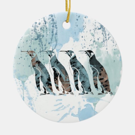 Pinguine Friends Forever Keramikornament (Vorne)