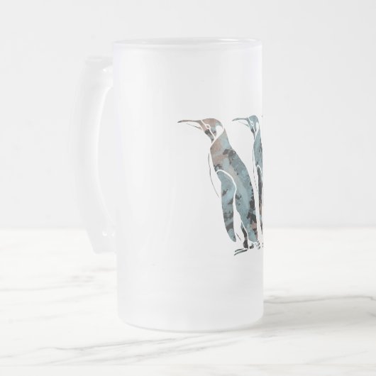 Pinguine Friends Forever Mattglas Bierglas (Vorderseite Links)
