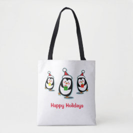 Pinguine Frohe Weihnachtsfeiertage Tote Tasche
