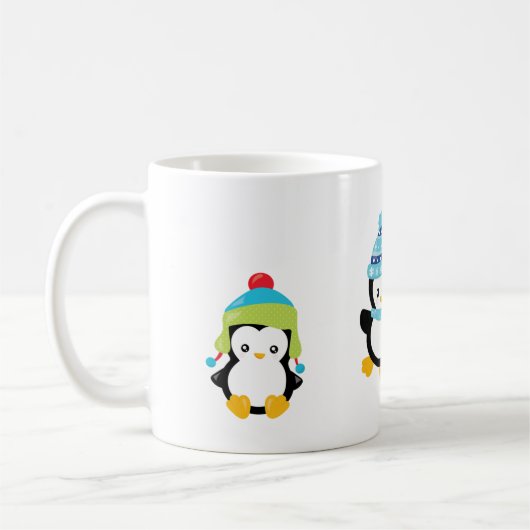 Pinguine für den Winter Kaffeetasse (Links)