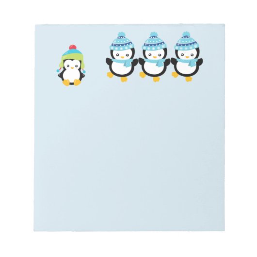 Pinguine für den Winter Notizblock (Vorderseite)