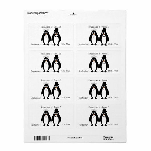 Pinguine-Gastgeschenk Hochzeit (Vorne)