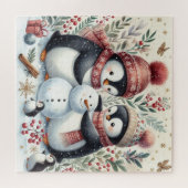 Pinguine Gebäude A Snowman Puzzle (Horizontal)