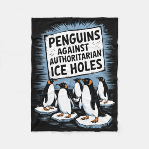 Pinguine gegen autoritäre Eishöhlen widerstehen ei Fleecedecke