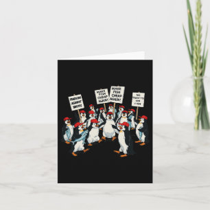 Pinguine gegen Tariff Funny Pinguin Antizoll Karte