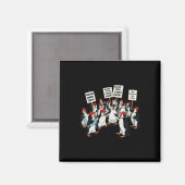 Pinguine gegen Tariff Funny Pinguin Antizoll Magnet (Vorderseite/Rückseite)