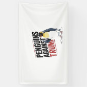 Pinguine gegen Trump gegen Trump USA Banner (Vertikal)